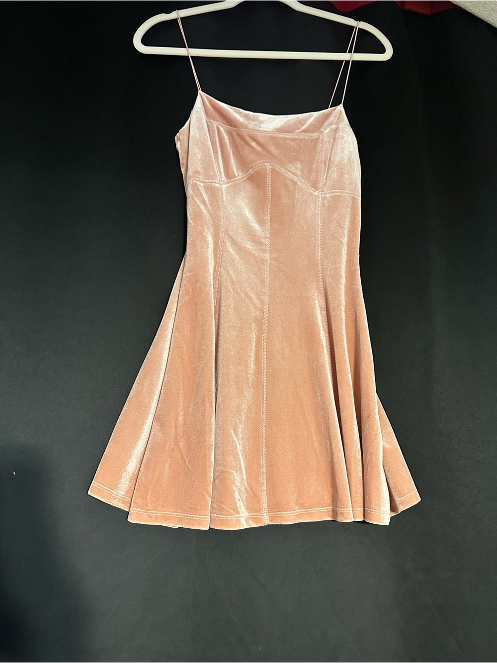 Urban Outfitters Pink Velvet Mini Dress